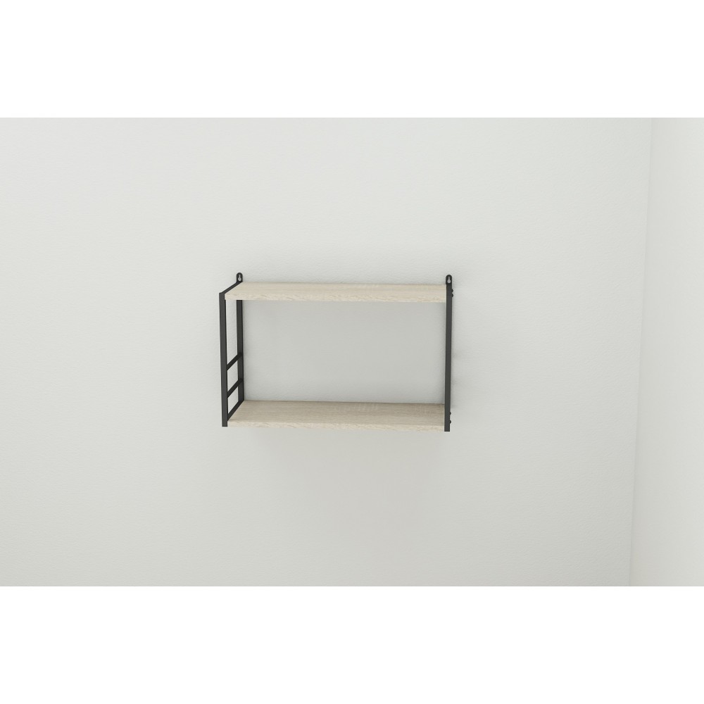 Книжкова полиця універсальна Ferrum-decor Стім 1 38x63x26 чорний ДСП Дуб Сонома 16мм (FRD-104088)