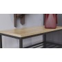 Полка для обуви Слайм 3 Ferrum-decor 635x630x260 Черный металл ДСП Дуб Сонома 16 мм (FRD-105158)