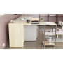 Стол-тумба трансформер Смарт 2/1 Ferrum-decor 750x1450x500 Черный металл ДСП Дуб Сонома 16 мм (FRD-105098)