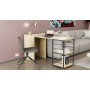 Стол-тумба трансформер Смарт 2/1 Ferrum-decor 750x1450x500 Черный металл ДСП Дуб Сонома 16 мм (FRD-105098)