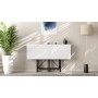 Стол-книжка трансформер Спайдер Ferrum-decor 750x1150x880 Черный металл ДСП Белое 16 мм (FRD-105088)
