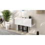 Стол-книжка трансформер Спайдер Ferrum-decor 750x1150x880 Черный металл ДСП Белое 16 мм (FRD-105088)