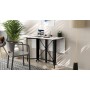Стол-книжка трансформер Спайдер Ferrum-decor 750x1150x880 Черный металл ДСП Белое 16 мм (FRD-105088)