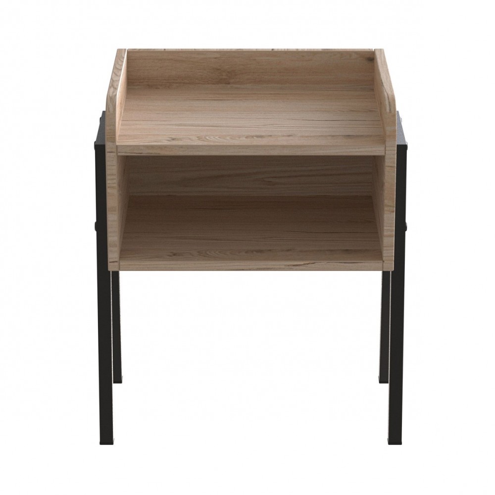 Тумба модульна Ferrum-decor Джузі 540x450x320 метал Чорний ДСП Дуб Сан-Марино 16 мм (FRD-102969)