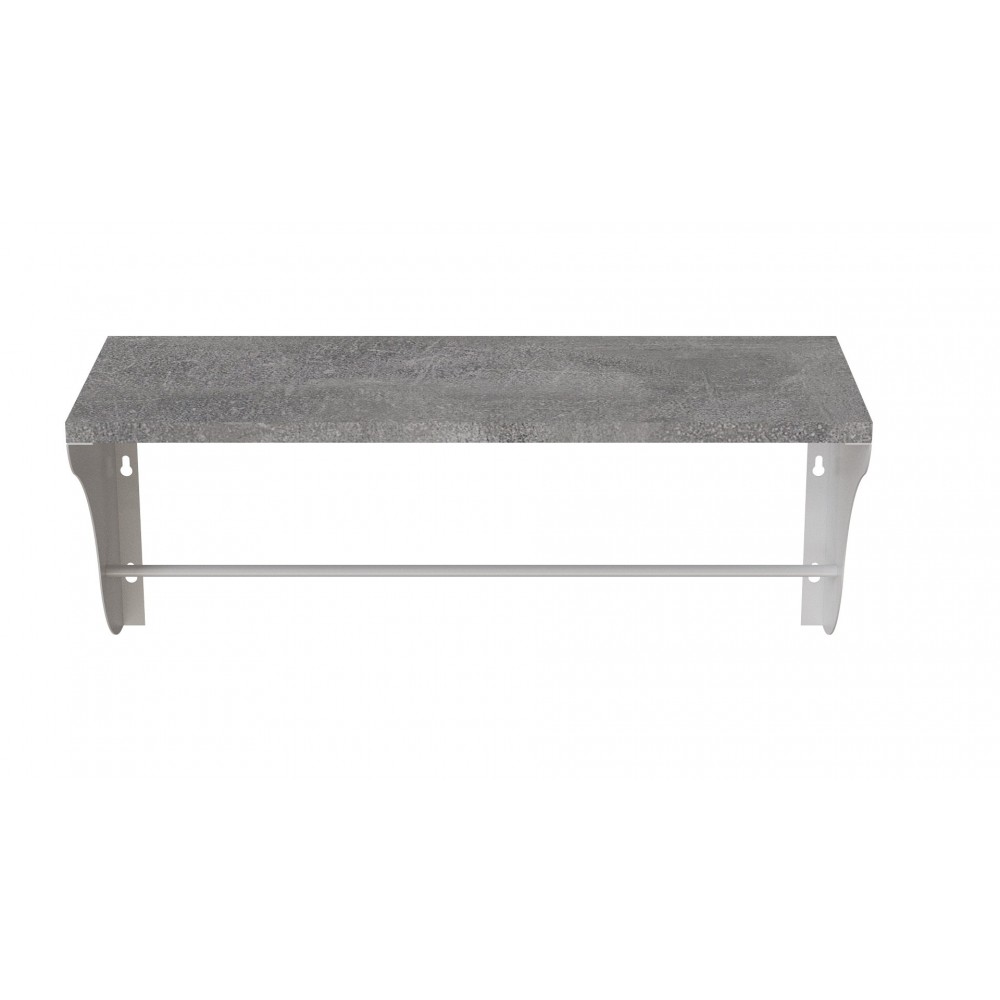 Настінна полиця Ferrum-decor Комфі 260x500x240 метал Білий ДСП Бетон 16 мм (FRD-102729)