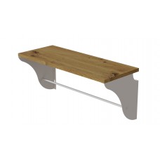 Настінна полиця Ferrum-decor Комфі 260x600x240 метал Білий ДСП Дуб Артизан 16 мм (FRD-102749)