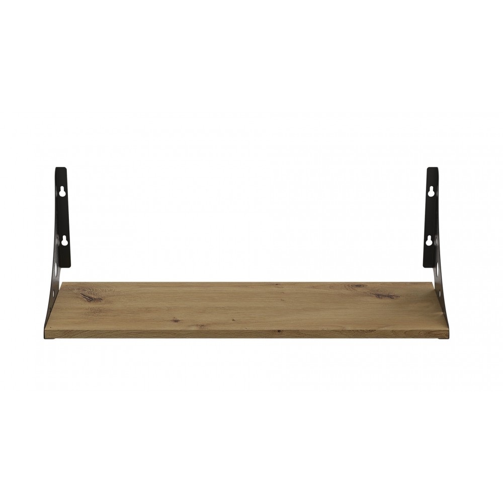 Полка настенная Ferrum-decor Ханди 2 240x500x240 металл Черный ДСП Дуб Артизан 16 мм (FRD-102559)