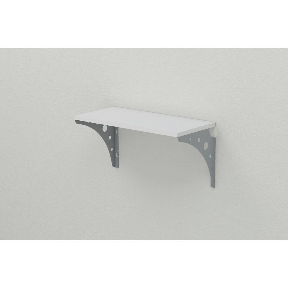Полка настенная Ferrum-decor Ханди 2 240x600x240 металл Серый ДСП Белое 16 мм (FRD-102589)