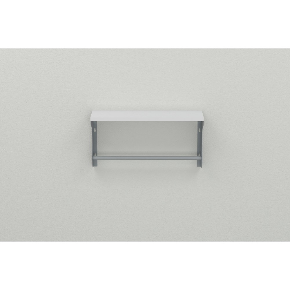 Полка настенная Ferrum-decor Юзиби 270x700x150 металл Серый ДСП Белое 16 мм (FRD-102709)