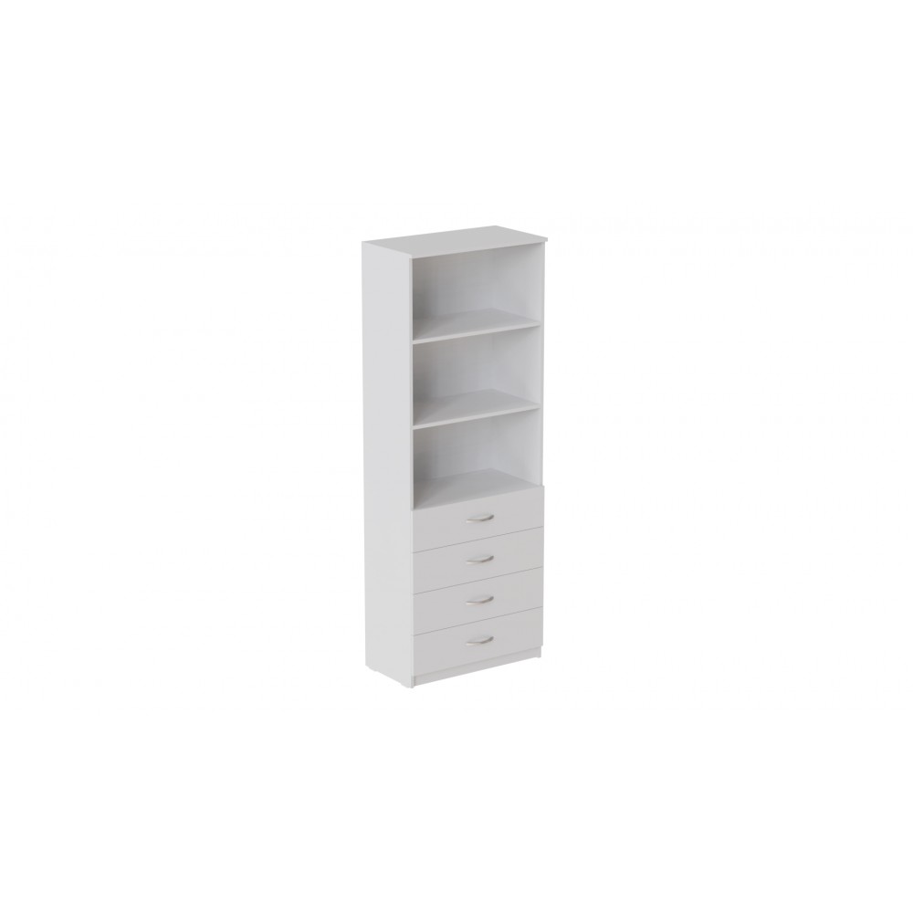 Шафа Анжело Ferrum-decor на 3 полиці з 4 ящики 1900x700x380 ДСП Біле 16 мм (FRD-105019)