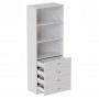 Шафа Анжело Ferrum-decor на 3 полиці з 4 ящики 1900x700x380 ДСП Біле 16 мм (FRD-105019)