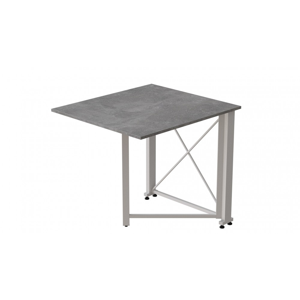 Стол-книжка трансформер Орион 1 Ferrum-decor 750x810x730 Белый металл ДСП Бетон 16 мм (FRD-104610)