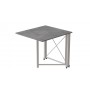 Стол-книжка трансформер Орион 1 Ferrum-decor 750x810x730 Белый металл ДСП Бетон 16 мм (FRD-104610)