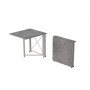 Стол-книжка трансформер Орион 1 Ferrum-decor 750x810x730 Белый металл ДСП Бетон 16 мм (FRD-104610)