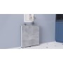 Стол-книжка трансформер Орион 1 Ferrum-decor 750x810x730 Белый металл ДСП Бетон 16 мм (FRD-104610)