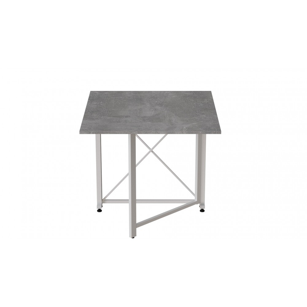 Стол-книжка трансформер Орион 1 Ferrum-decor 750x810x730 Белый металл ДСП Бетон 16 мм (FRD-104610)