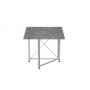 Стол-книжка трансформер Орион 1 Ferrum-decor 750x810x730 Белый металл ДСП Бетон 16 мм (FRD-104610)