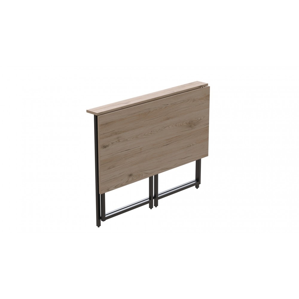 Стол раскладной Морис Ferrum-decor 750x1000x600 Черный металл ДСП Дуб Сан-Марино 16 мм (FRD-104670)
