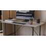 Стол письменный LINE Тайм Ferrum-decor 750x1000x500 Черный металл ДСП Бетон 16 мм (FRD-104870)
