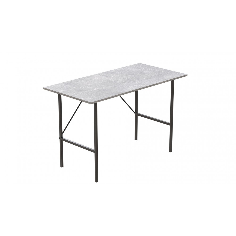 Стол письменный LINE Тайм Ferrum-decor 750x1000x500 Черный металл ДСП Бетон 16 мм (FRD-104870)