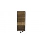 Стол книжка с этажеркой Практик 2 Ferrum-decor 1555x640x990 Черный металл ДСП Дуб Артизан 16 мм (FRD-104630)