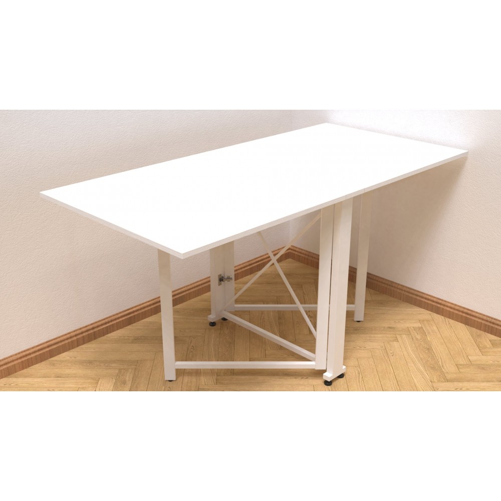 Стол-книга трансформер Орион 2 Ferrum-decor 750x1520x730 Белый металл ДСП Белое 16 мм (FRD-104590)