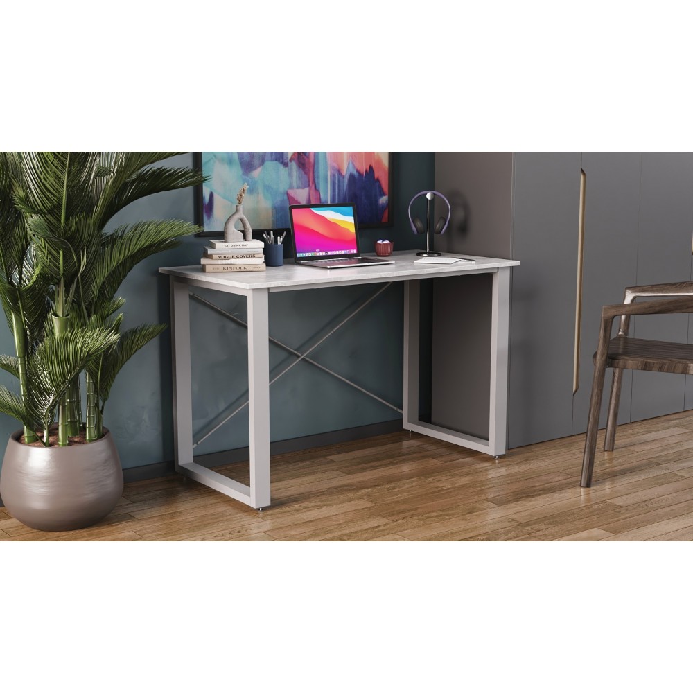 Письменный стол Ferrum-decor Драйв 750x1400x600 Серый металл ДСП Бетон 16 мм (FRD-103142)