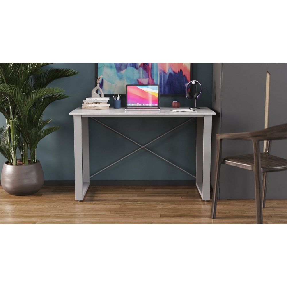 Письменный стол Ferrum-decor Драйв 750x1000x700 Серый металл ДСП Бетон 32 мм (FRD-103372)