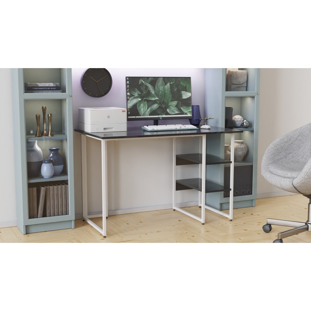 Письменный стол Ferrum-decor Гарри 75x120x70 черный ДСП Дуб Сонома 16мм (FRD-103552)