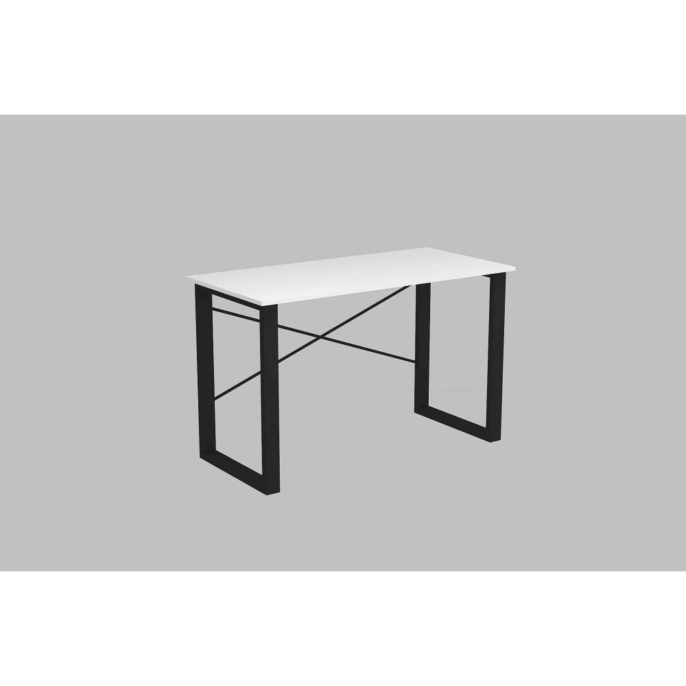 Письменный стол Ferrum-decor Драйв 750x1400x700 Черный металл ДСП Белое 16 мм (FRD-103192)