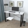 Письменный стол Ferrum-decor Драйв 750x1400x700 Черный металл ДСП Белое 16 мм (FRD-103192)
