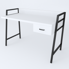 Письмовий стіл Ferrum-decor 750x1000x600 Чорний метал ДСП Біле 32 мм (FRD-103422)