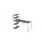 Компьютерный стол Ferrum-decor Джек 75x140x60 Белый ДСП Бетон (FRD-104413)