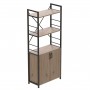 Этажерка 3/60 Ferrum-decor Серии Конект с тумбой 144x60x28 Черный ДСП Сан-Марино (FRD-104443)