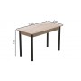 Стол кухонный Ferrum-decor Бенита 75x120x60 Черный ДСП Сан-Марино 16мм (FRD-105643)
