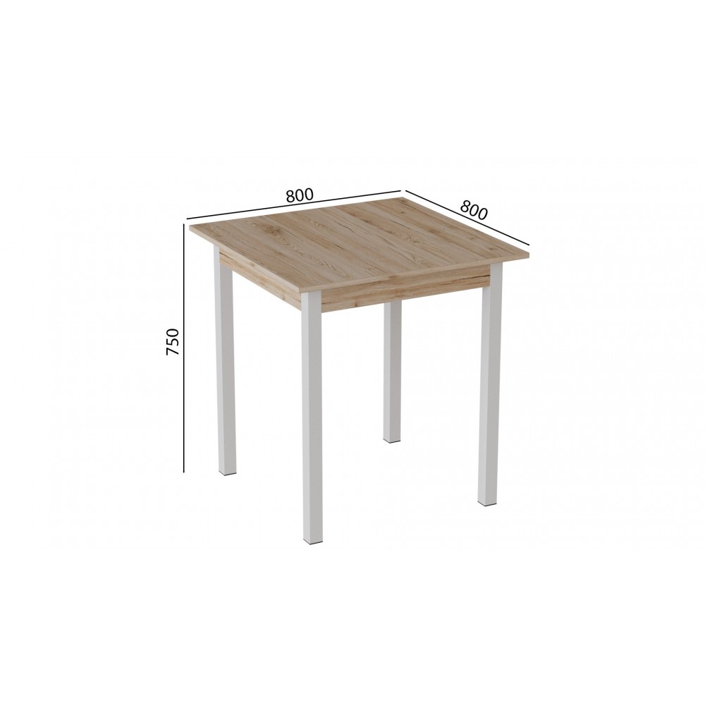 Стол кухонный Ferrum-decor Диего 75x80x80 Белый ДСП Сан-Марино 16мм (FRD-105653)