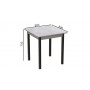 Стол кухонный Ferrum-decor Агата 75x90x90 Черный ДСП Бетон 16мм (FRD-105563)
