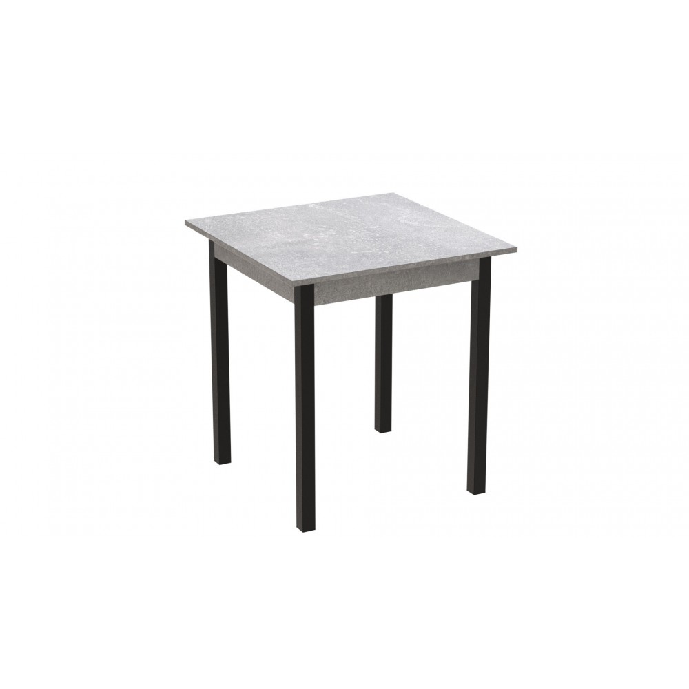 Стол кухонный Ferrum-decor Агата 75x90x90 Черный ДСП Бетон 16мм (FRD-105563)