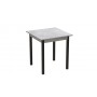 Стол кухонный Ferrum-decor Агата 75x90x90 Черный ДСП Бетон 16мм (FRD-105563)
