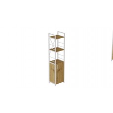 Этажерка 3/34 Ferrum-decor Серии Конект с тумбой 144x34x28 Белый ДСП Артизан (FRD-104433)
