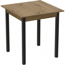 Стол кухонный Ferrum-decor Агата 75x70x70 Черный ДСП Дуб Артизан 16мм (FRD-105673)