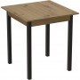 Стол кухонный Ferrum-decor Агата 75x70x70 Черный ДСП Дуб Артизан 16мм (FRD-105673)