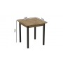 Стол кухонный Ferrum-decor Агата 75x70x70 Черный ДСП Дуб Артизан 16мм (FRD-105673)
