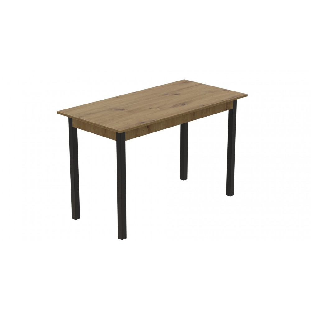 Стол кухонный Ferrum-decor Марио 75x120x70 Черный ДСП Дуб Артизан 16мм (FRD-105733)
