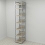 Шафа Гардероб Уні секція 4 серії Конект Ferrum-decor 220x40x50см Сірий метал ДСП Дуб Сонома 32 мм (FRD-104553)