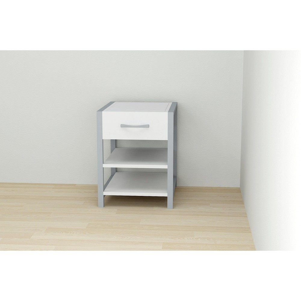 Тумба универсальная Ferrum-decor Вивьен 1/2 50x41x40 серый ДСП Белое 16мм (FRD-104133)