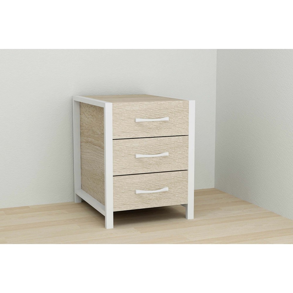 Тумба універсальна Ferrum-decor Вів'єн 3 50x41x40 білий ДСП Дуб Сонома 16мм (FRD-104193)