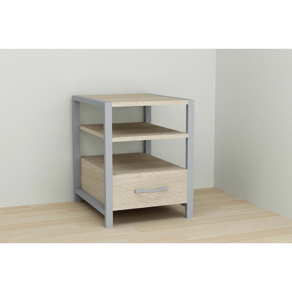 Тумба универсальная Ferrum-decor Вивьен 1/1 50x41x40 серый ДСП Дуб Сонома 16мм (FRD-104153)