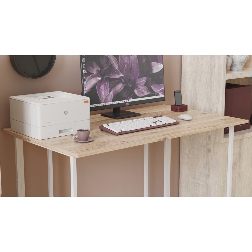 Компьютерный стол Ferrum-decor Ханна 75x100x70 белый ДСП Дуб Сан-Марино 16мм (FRD-104023)
