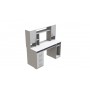 Стол компьютерный Анжело Ferrum-decor 1400x1422x600 ДСП Белое 16 мм (FRD-104704)